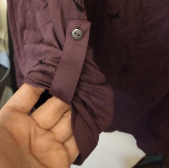 NWT!! REITMANS PURPLE LONG SLEEVE T-SHIRT, PLUS SIZE - Picture 3 of 3